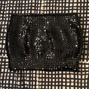 Honey Collection Black sequin tube top size M